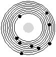 На рисунке изображены схемы четырех атомов черными. На рисунке изображены схемы четырех атомов.
